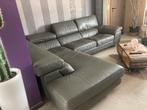 Salon cuir angle, Huis en Inrichting, Ophalen, Hoekbank, Leer, Zo goed als nieuw