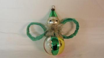 Oude glazen kerstbal clown chenille in mooie staat beschikbaar voor biedingen