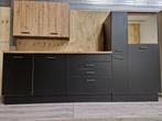 keuken zwart softclose NIEUW 280cm 4cm dik blad stelpoten, Nieuw, Overige materialen, Hoogglans of Gelakt, Ophalen of Verzenden