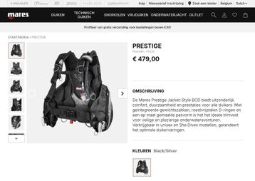 Mares Prestige size L nieuw 379€ - Ecocheques, Enlèvement ou Envoi, Neuf, Gilet de stabilisation