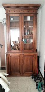grenen vitrine kast (pitch pine), Huis en Inrichting, Kasten | Buffetkasten, Ophalen, Gebruikt