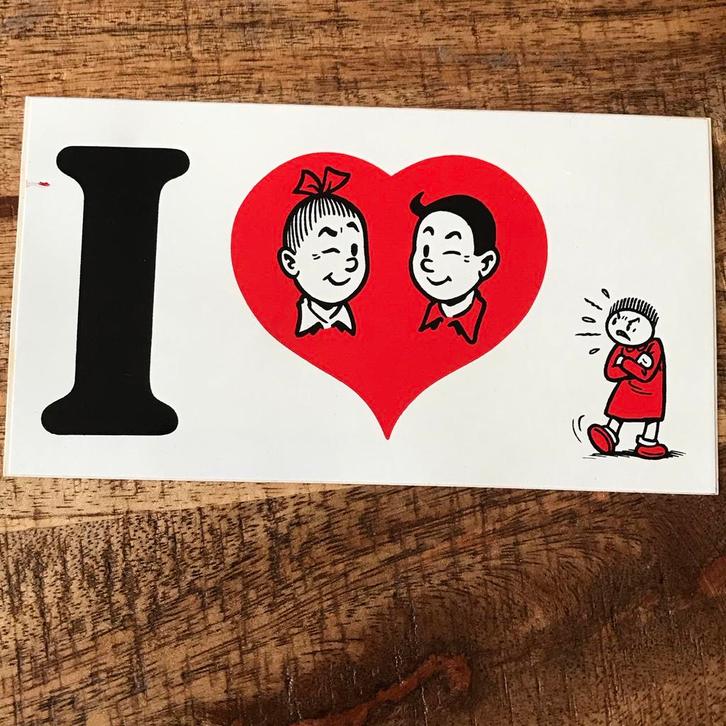 ♦️S&W🗯 Sticker -  I ♥️ Suske en Wiske, Verzamelen, Stripfiguren, Zo goed als nieuw, Suske en Wiske, Ophalen of Verzenden