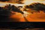 Kunsthandel Gennep -"Zonsondergang Slufterstrand 1", Antiek en Kunst, Ophalen of Verzenden
