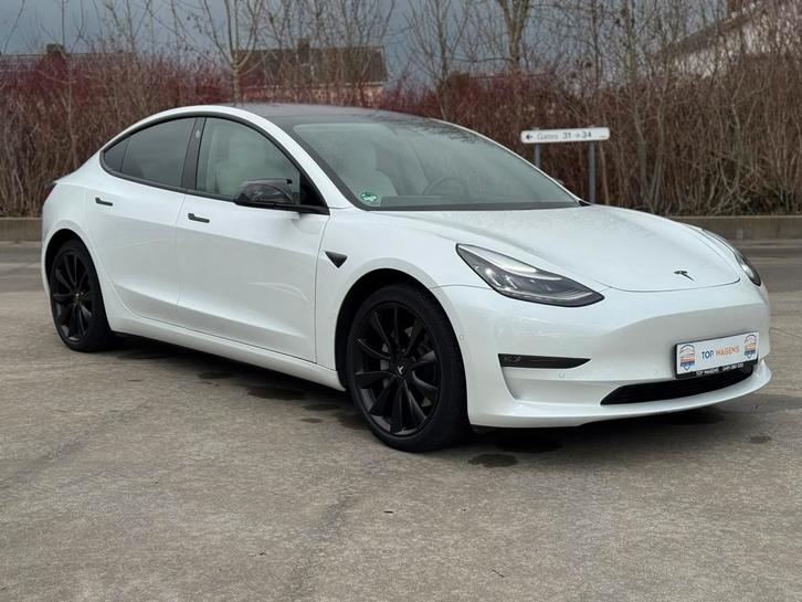 TESLA MODEL 3 LONG RANGE / AWD! / WIT LEDER! / GEKEURD VVK!, Auto's, Tesla, Bedrijf, Te koop, Model 3, 360° camera, 4x4, ABS, Achteruitrijcamera