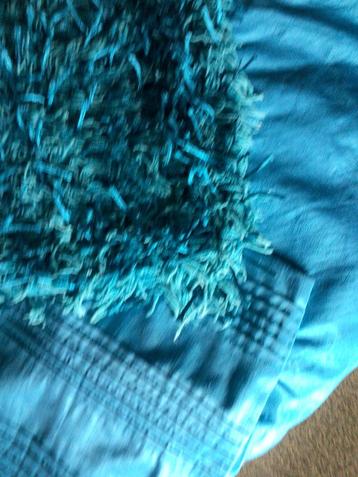 3 kussenslopen in turquoise blauw voor in tuinzetel 40 x 40