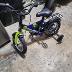 blauwe kinderfiets, Fietsen en Brommers, Ophalen of Verzenden, Gebruikt, Minder dan 16 inch, Zijwieltjes