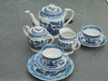 Blauw koffieservies