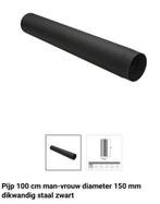Kachelpijp zwart 150mm, Enlèvement ou Envoi, Neuf