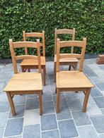 4 mooie eiken stoelen Flamant, Huis en Inrichting, Ophalen, Gebruikt, Hout