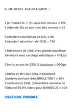 IJzeren vat 225L x 4= 30€/st + 5L- 10L container met tuit, Tuin en Terras, Ophalen of Verzenden, Zo goed als nieuw
