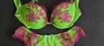 lingerie BH slip set sexy 75B groen roze, Kleding | Dames, Verzenden, Groen, BH