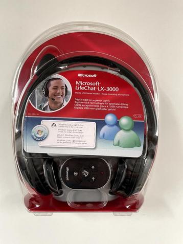 Casque USB - Microsoft Lifechat 3000 (Nouveau), Neuf, Enlèvement ou Envoi, Microphone repliable, Over-ear