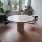 Prachtige vintage travertijn tafel Up & Up Italy, Huis en Inrichting, Tafels | Eettafels, Ophalen, Gebruikt, Rond, Vijf personen of meer