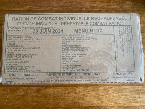 Ration combat française one-one one one armée militaire, Collections, Objets militaires | Général, Armée de terre