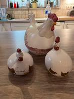 Lot de trois poules deco sympa, Huis en Inrichting, Woonaccessoires | Stolpen, Ophalen, Zo goed als nieuw