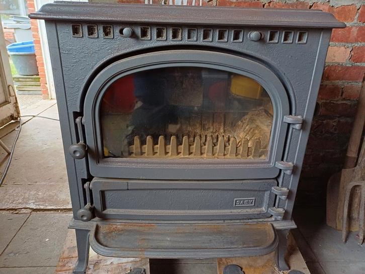 Hout en kolenkachel Saey, Huis en Inrichting, Kachels, Gebruikt, Vrijstaand, Allesbrander, Hout, Ophalen