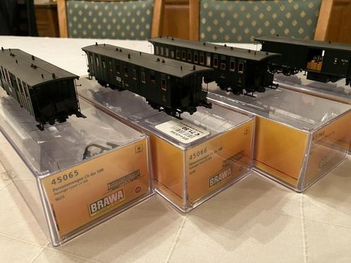 Set van 4 Zwitserse oldtimerrijtuigen Brawa 45064 > 45067, Hobby & Loisirs créatifs, Trains miniatures | HO, Comme neuf, Enlèvement ou Envoi