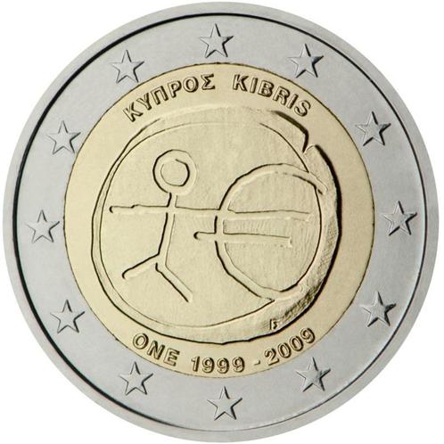 2 euros Chypre 2009 - 10 ans de l'UEM (UNC), Timbres & Monnaies, Monnaies | Europe | Monnaies euro, Monnaie en vrac, 2 euros, Chypre