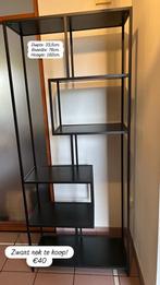 Zwart rek, Huis en Inrichting, Ophalen, Met plank(en), Zo goed als nieuw, Minder dan 150 cm