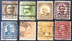 Timbres - huit timbres "Présidents" 1922-1930 - oblitérés, Verzenden, Noord-Amerika, Gestempeld