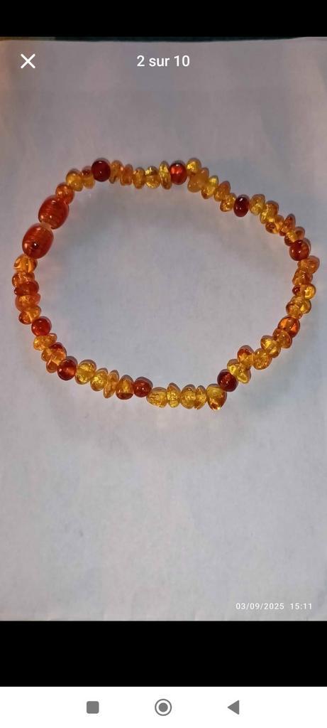 Armband met natuurlijke amber kralen, Handtassen en Accessoires, Armbanden, Nieuw, Ophalen of Verzenden