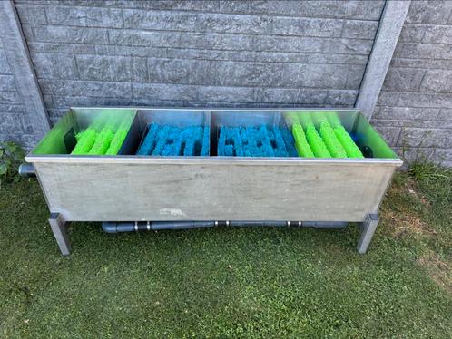 Inox / RVS 4 kamer vijver filter gevuld met matten, Tuin en Terras, Vijver-toebehoren, Gebruikt, Vijverfilter, Ophalen of Verzenden