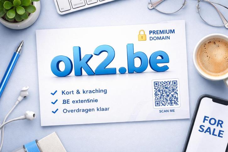 Korte premium domeinnaam te koop – ok2, Computers en Software, Overige Computers en Software, Verzenden
