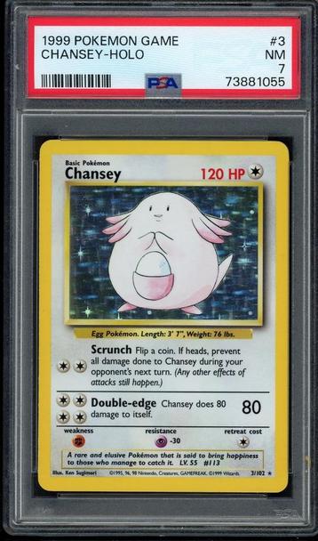 Chansey Holo PSA 7 - 3/102 - Base Set 1999 beschikbaar voor biedingen