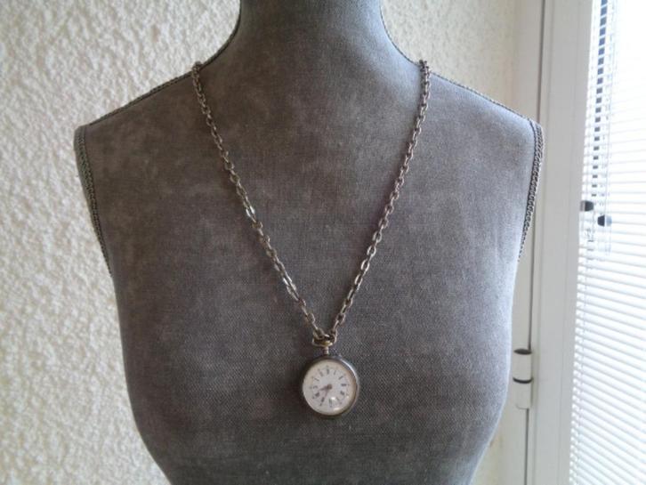 Montre Gousset avec chaîne. Vintage., Handtassen en Accessoires, Horloges | Antiek, Zakhorloge, Overige merken, Met ketting, Ophalen of Verzenden