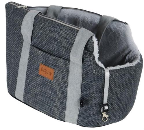 Hondendraagtas Linnenlook Grijs 46cm, Dieren en Toebehoren, Honden-accessoires, Nieuw, Ophalen
