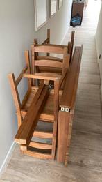 Tafel met 4 stoelen, Huis en Inrichting, Gebruikt, Hout, Ophalen