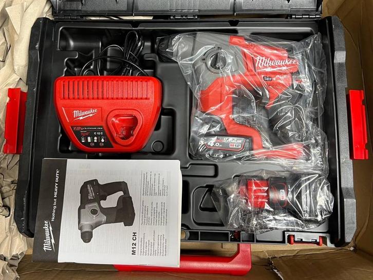 Milwaukee M12 CH402X - Accu klopboormachine - Nieuw, Doe-het-zelf en Bouw, Gereedschap | Boormachines, Nieuw, Boor- en/of Breekhamer