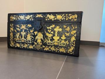 Magnifique boîtier laqué noir chinois, Antiquités & Art, Enlèvement