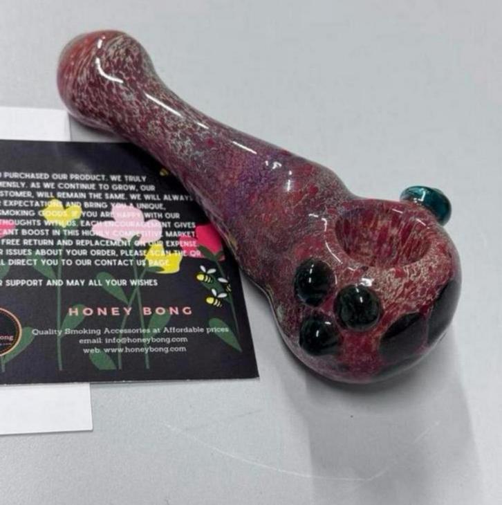 Honey Bong sherlock glazen pijp waterpijp glas handgeblazen, Verzamelen, Rookartikelen, Aanstekers en Luciferdoosjes, Nieuw, (Water)pijp