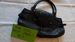 sac  cuir noir, Handtassen en Accessoires, Tassen | Schoudertassen, Zwart, Zo goed als nieuw, Leer, Ophalen