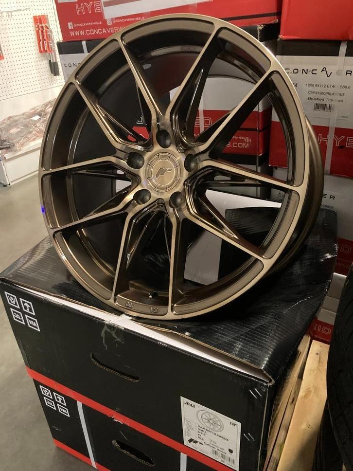 Alu velgenset JR Wheels JR44 18" 5x112 Platinum Bronze NIEUW, Auto-onderdelen, Banden en Velgen, Velg(en), 18 inch, Nieuw, Ophalen of Verzenden