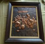 Bord met koperen tafereel, Antiek en Kunst, Ophalen of Verzenden