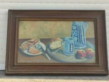 huile sur panneau nature morte signe fr de vleminck beschikbaar voor biedingen