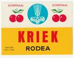Bieretiket België : Kriek Rodea Schepdaal, Collections, Enlèvement ou Envoi, Comme neuf, Autres types, Autres marques