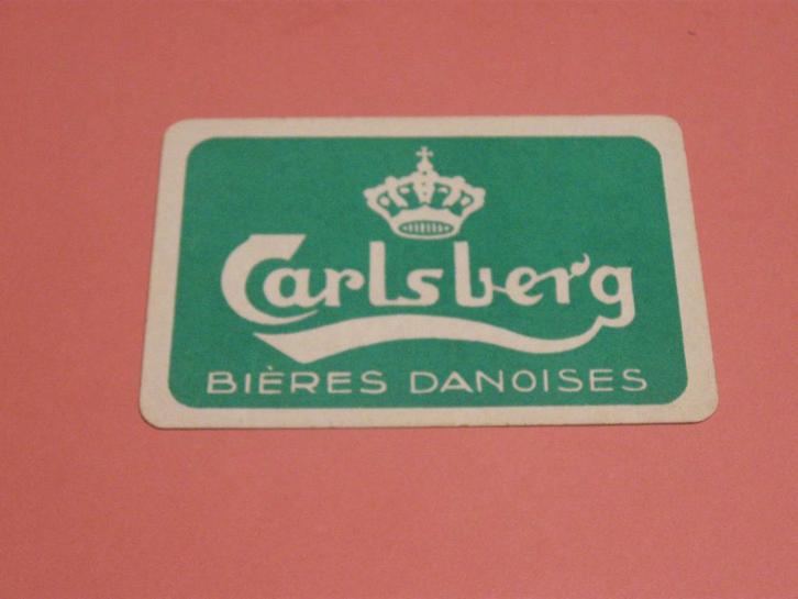 Oude speelkaart Carlsberg bières danoises (76), Verzamelen, Speelkaarten, Jokers en Kwartetten, Zo goed als nieuw, Speelkaart(en)