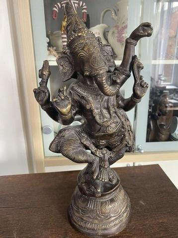  Ganesha beeld - Brons - India - Eind 19e eeuw