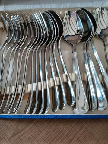 Zilver bestek (lepels en vorken), Ophalen of Verzenden, Zo goed als nieuw, Zilver, Bestekset