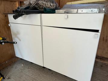 Witte bureaukast, Huis en Inrichting, Bureaus, Ophalen, Gebruikt, Bureau