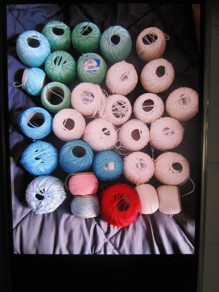 katoenen ballen met parels, Hobby en Vrije tijd, Breien en Haken, Verzenden