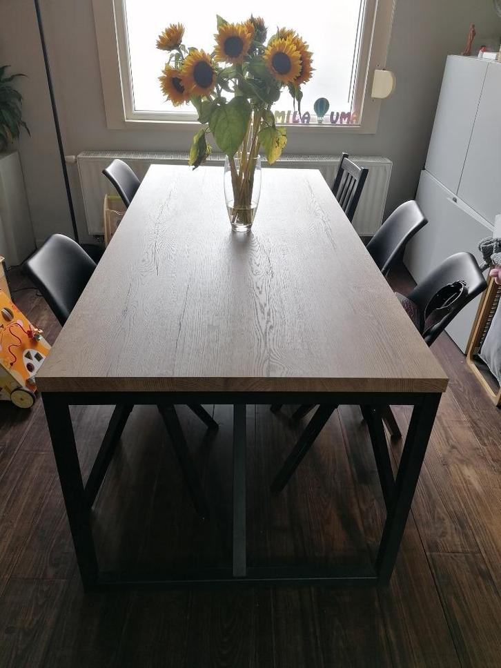 Tafel, Huis en Inrichting, Tafels | Eettafels, Zo goed als nieuw, Vijf personen of meer, Rechthoekig, Ophalen