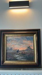 Leon engelen schilderij origineel 55/60, Antiek en Kunst, Ophalen of Verzenden