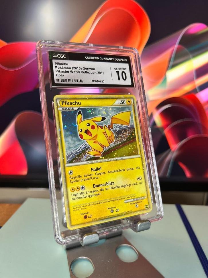 Pikachu World Collection - CGC 10, Hobby en Vrije tijd, Verzamelkaartspellen | Pokémon, Nieuw, Losse kaart, Ophalen of Verzenden