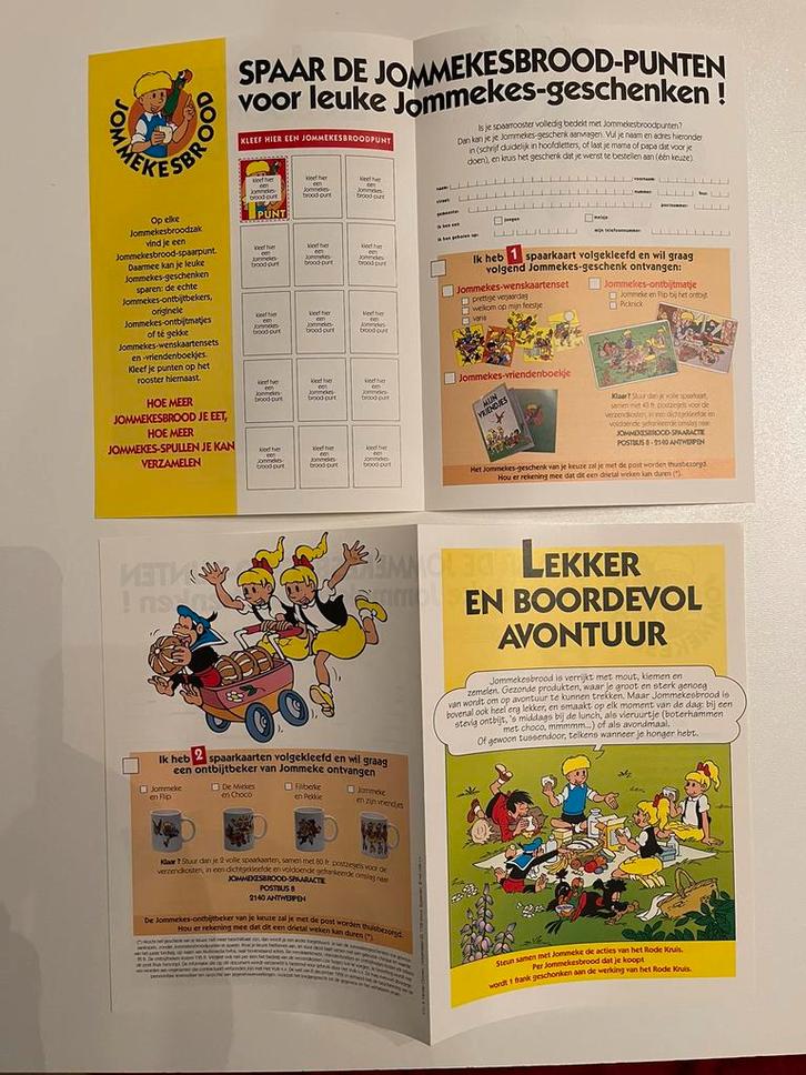 Jommeke folder lekker en boordevol avontuur, Verzamelen, Stripfiguren, Plaatje, Poster of Sticker, Ophalen of Verzenden