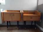 Vintage nachtkastjes, Huis en Inrichting, Slaapkamer | Nachtkastjes, Ophalen, Gebruikt
