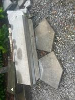 4 drempels in blauwe steen, Ophalen, Gebruikt, Hardsteen, Vloertegels
